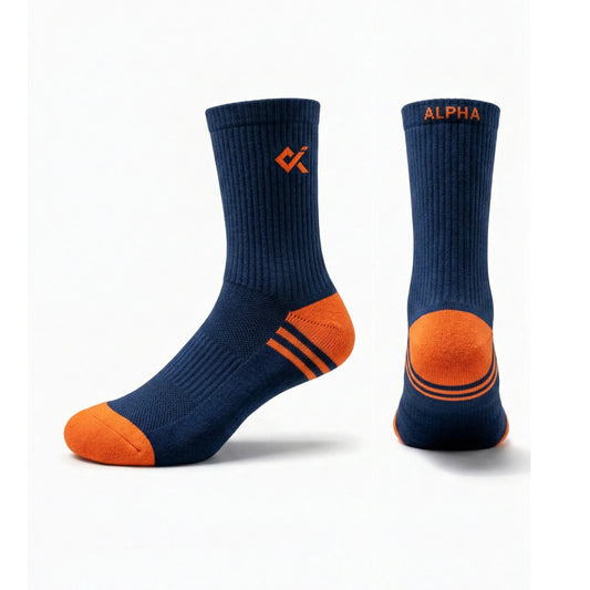 Blue Sports socks men cotton breathable kniton socks