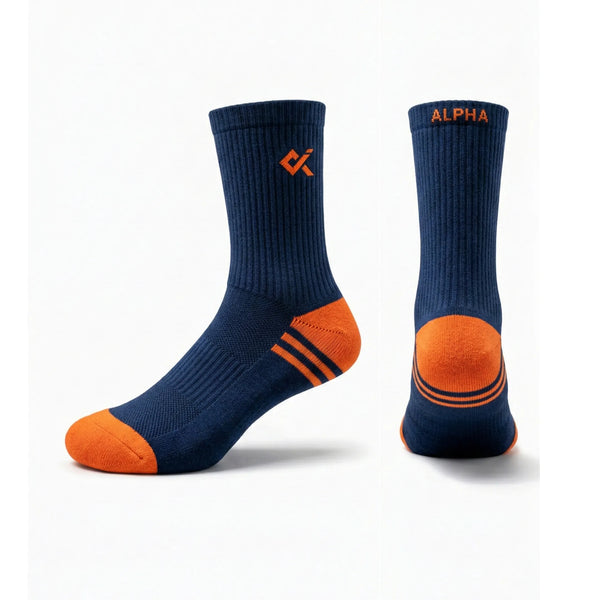 Blue Sports socks men cotton breathable kniton socks