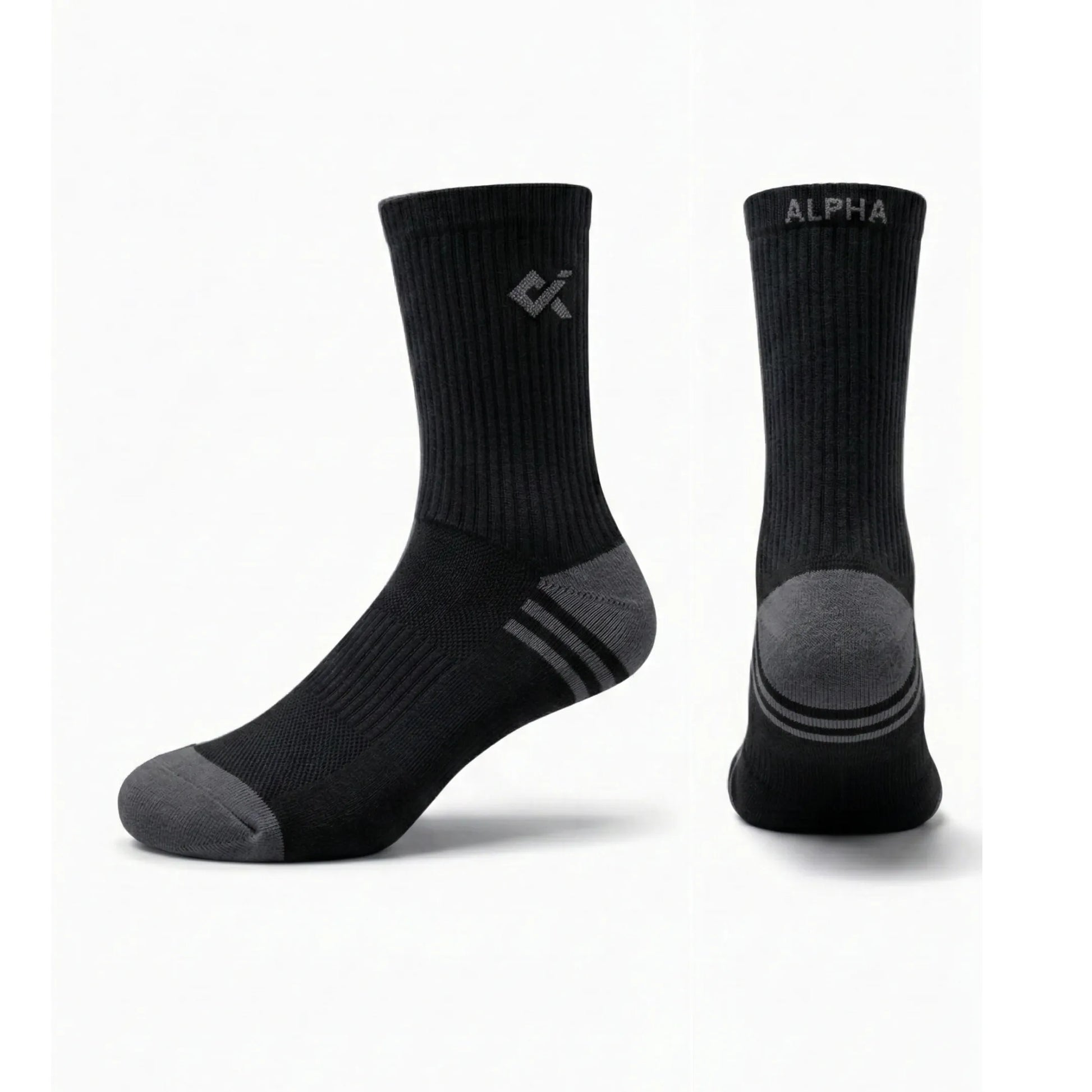 Black Sports socks men cotton breathable kniton socks