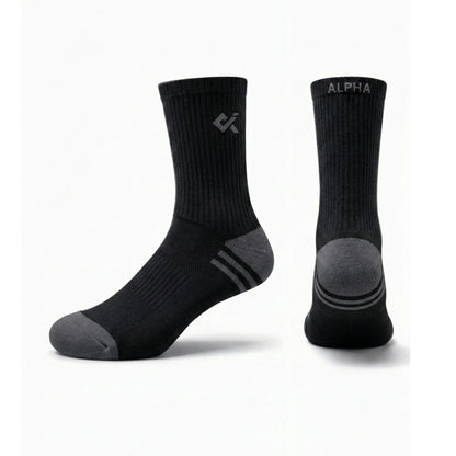 Black Sports socks men cotton breathable kniton socks
