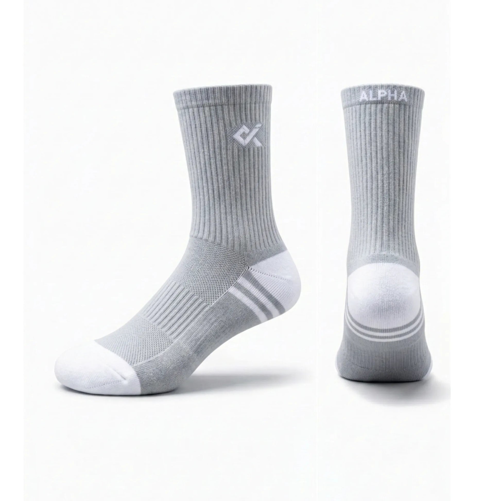 Grey Sports socks men cotton breathable kniton socks