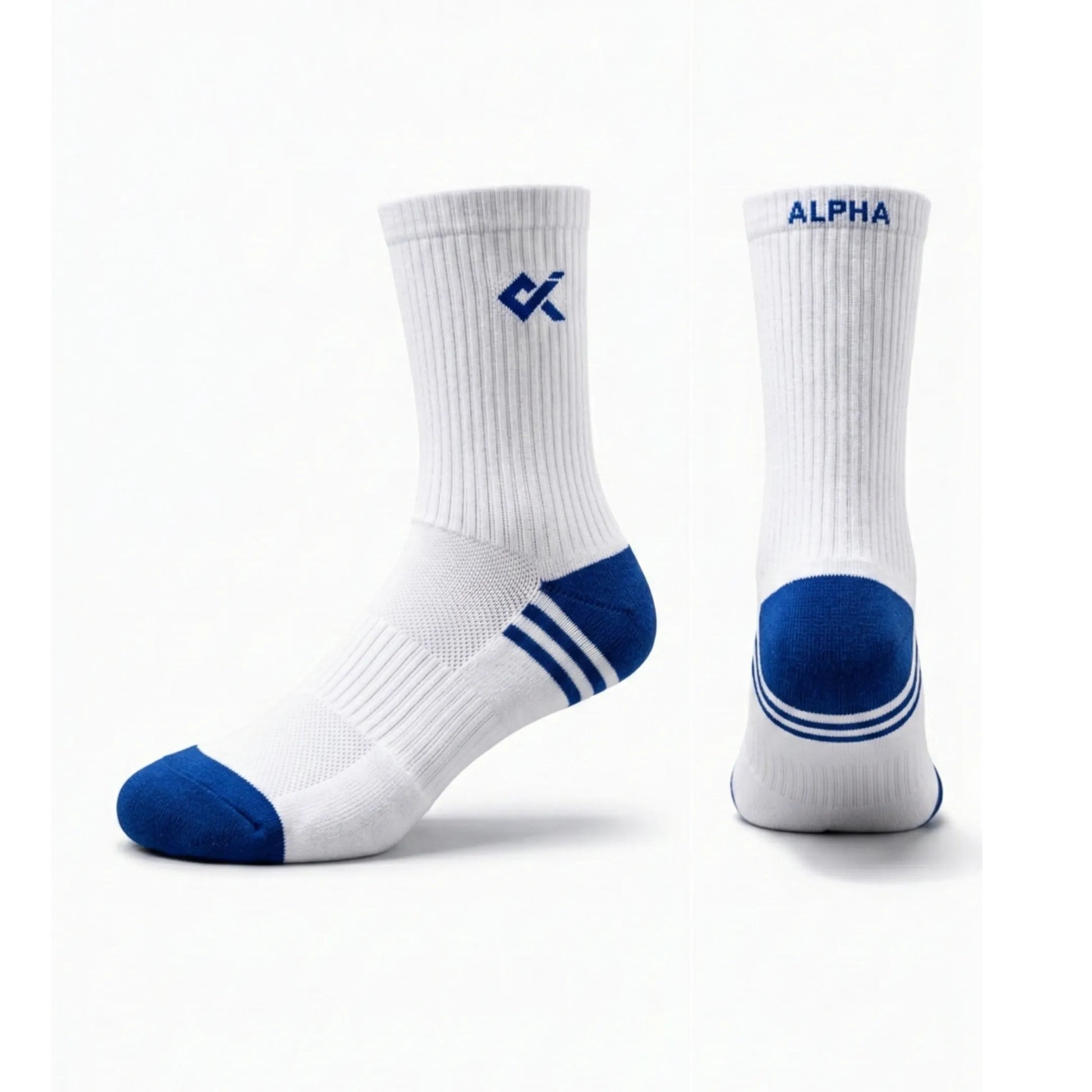 White Sports socks men cotton breathable kniton socks
